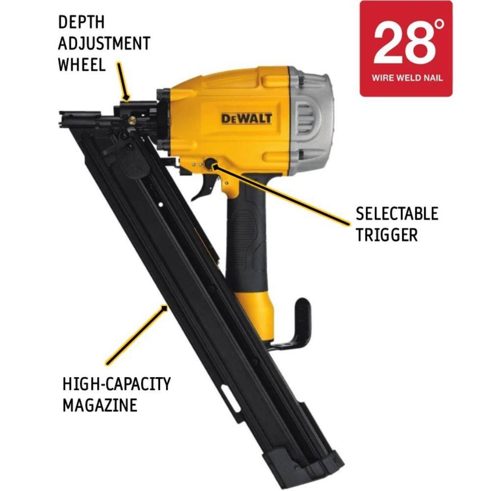 DW Pneumatic 28-Degree Framing Nailer DWF83WW