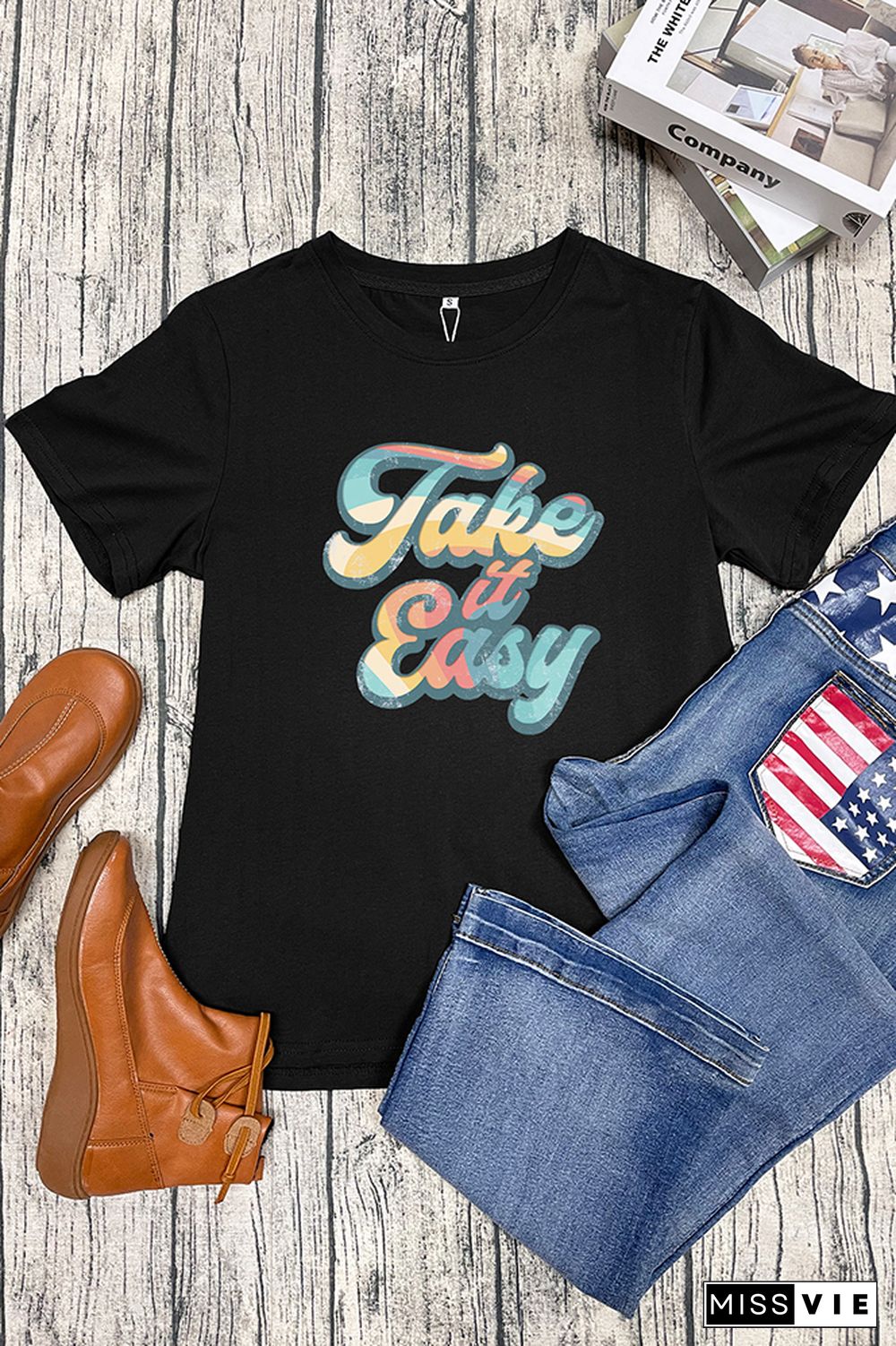 Take It Easy Graphic T-Shirt Wholesale