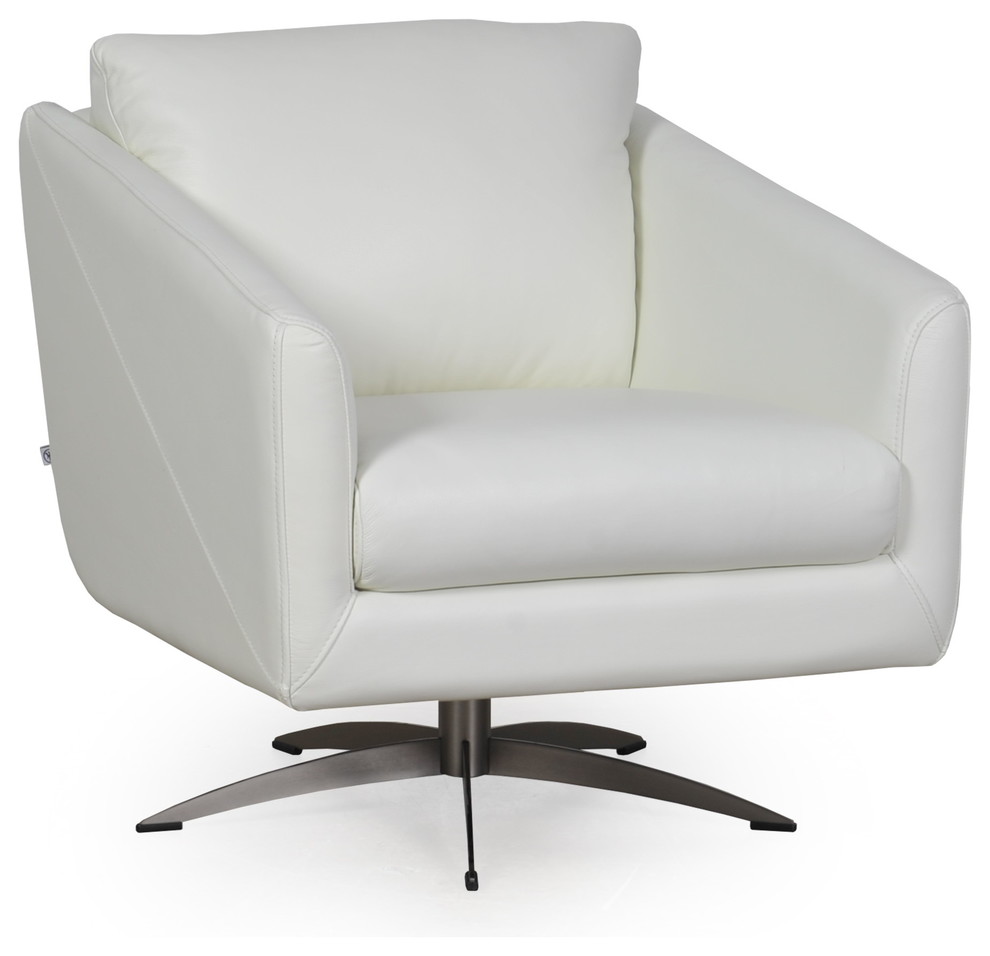 Jayden leather swivel chair   Contemporary   Armchairs And Accent Chairs   by Moroni  Houzz