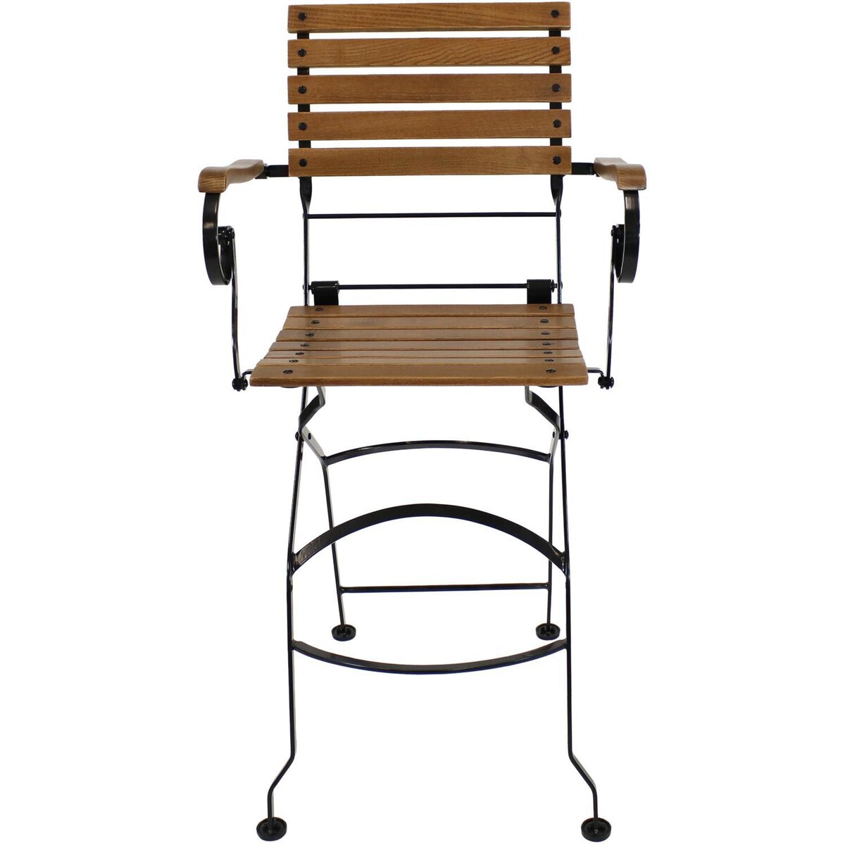 Ultimate Patio 2 Piece Deluxe European Chestnut Folding Bistro Bar Chair Set