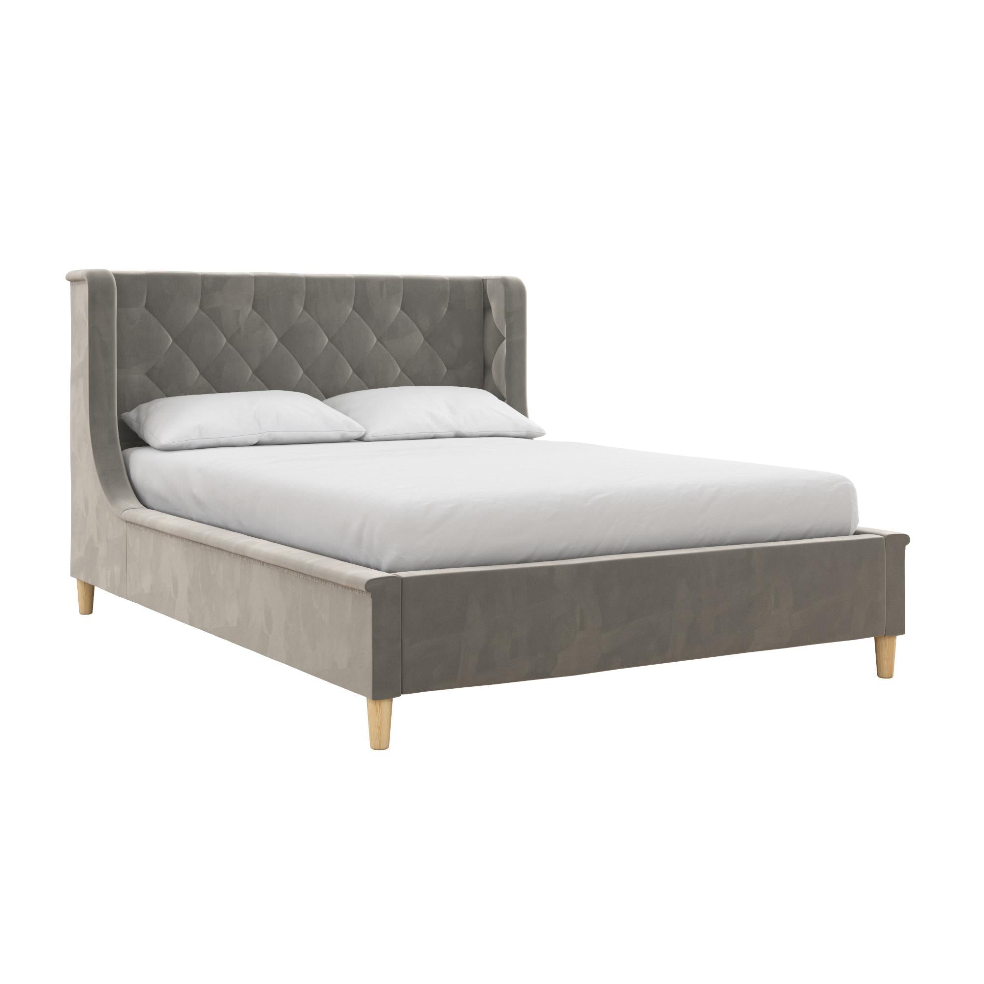 Little Seeds Monarch Hill Ambrosia Kids' Full Upholstered Bed, Gray Velvet