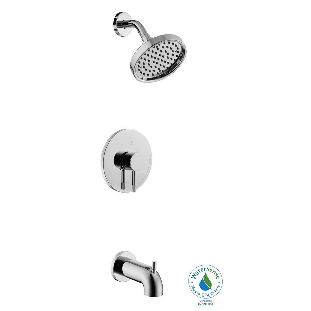 Glacier Bay Axel Single-Handle 1-Spray Tub and Shower Faucet in Chrome HD873X-4501