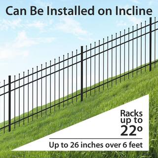 FORGERIGHT 6 ft. H x 6 ft. W Osprey Black Aluminum Fence Panel 881799