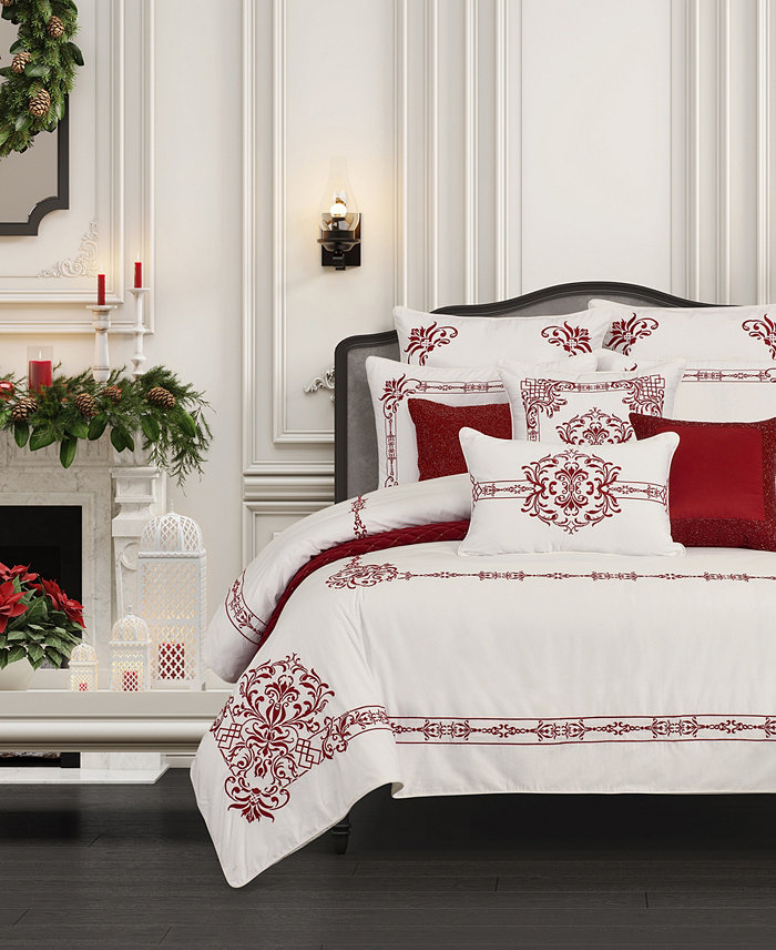 J Queen New York Home for the Holidays 3-Pc. Duvet Cover Set， Full Queen