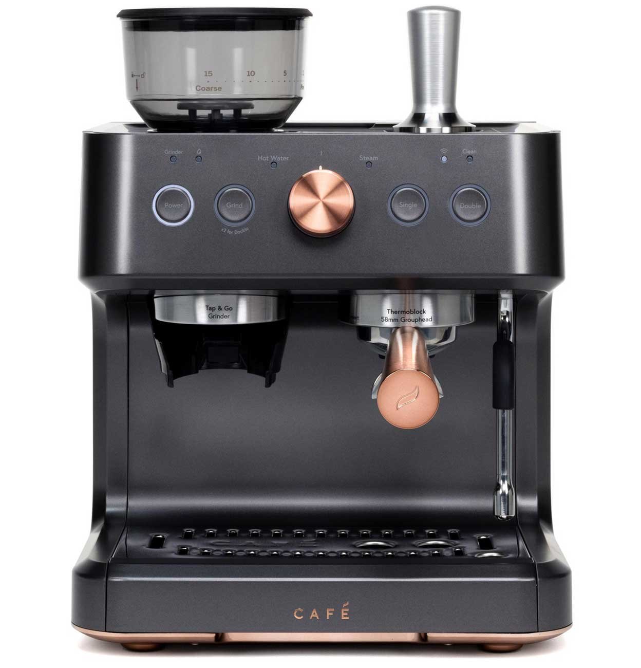 Cafe Bellissimo Matte Black Semi Automatic Espresso Machine