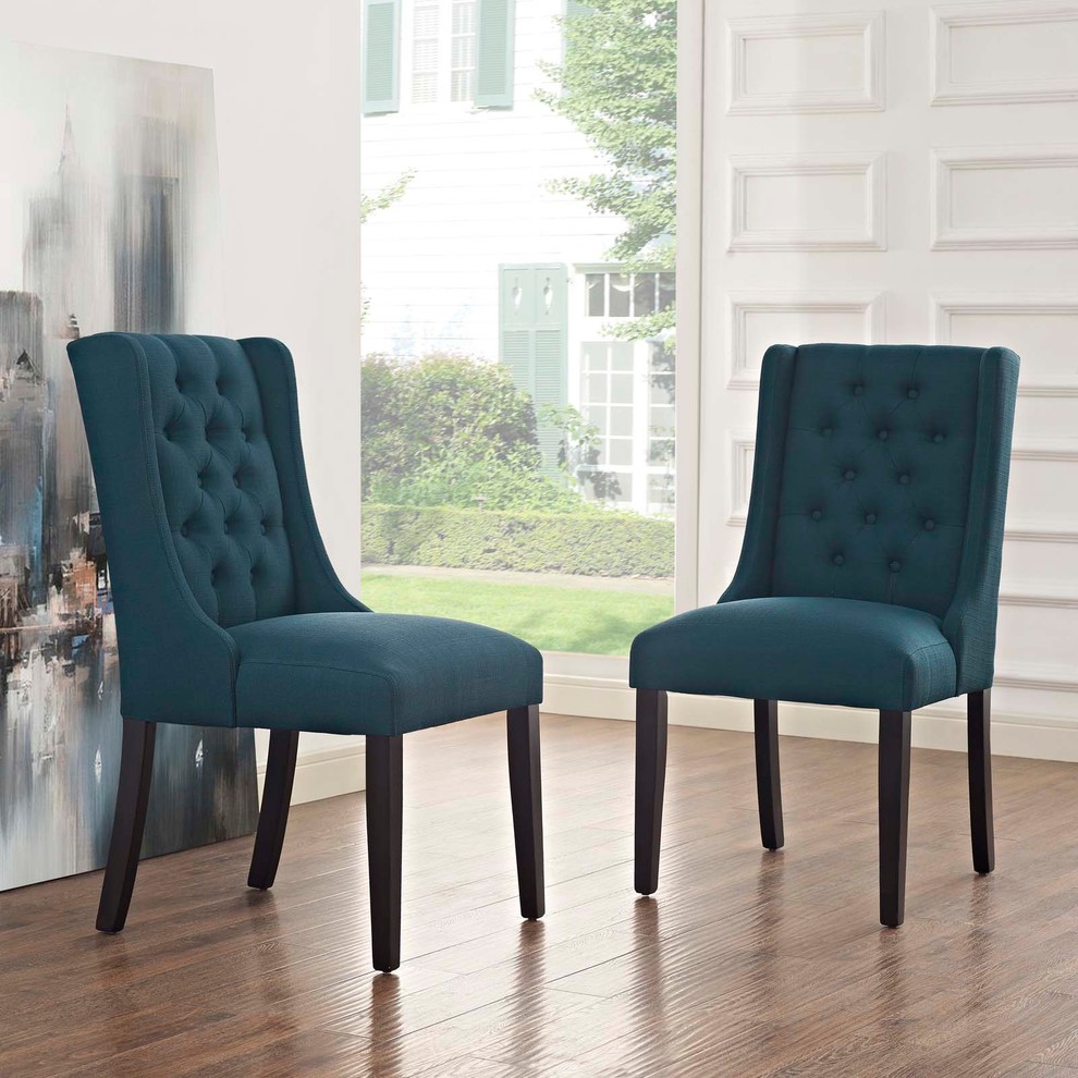 Modern Urban Living Dining Side Chair  Set of 2  Fabric   Transitional   Dining Chairs   by House Bound  Houzz