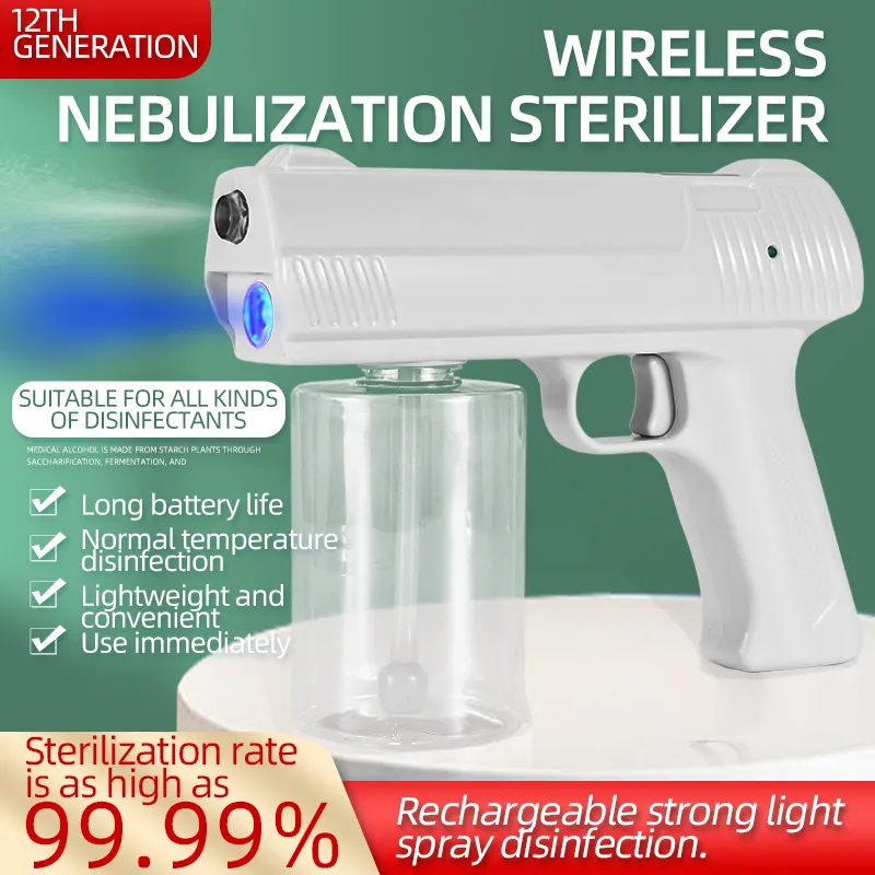 Disinfection Fogger Machine Rechargeable Handheld 270oz/800ml Large Capacity Nano Atomizer Sprayer Gun In Stock