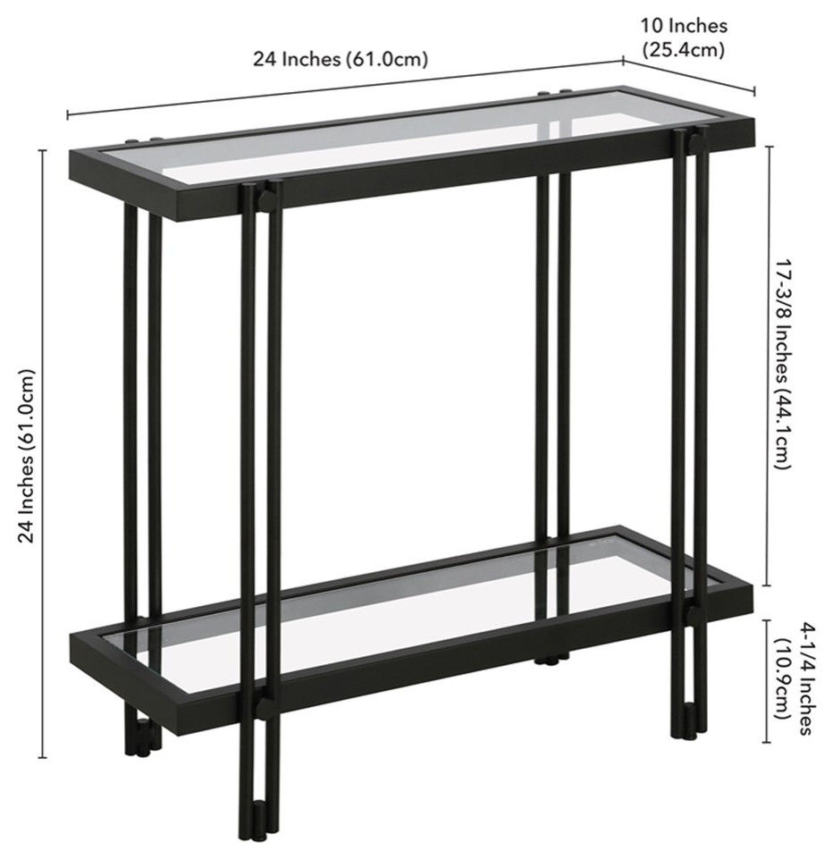 Henn ampHart 24 quotBlack Side Table   Transitional   Side Tables And End Tables   by Homesquare  Houzz