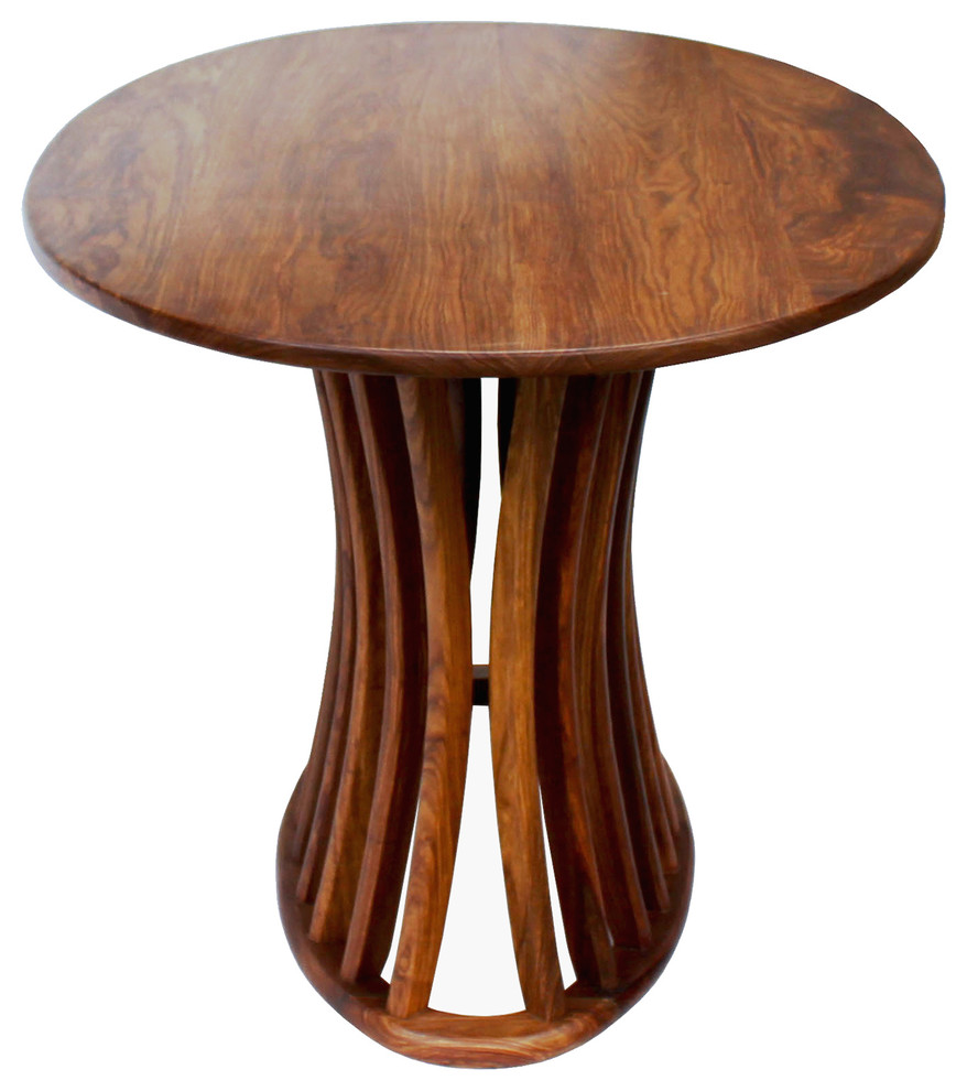 Chinese Oval Light Brown Rosewood Entryway Foyer Pedestal Table Hcs5066   Transitional   Coffee Tables   by Golden Lotus Antiques  Houzz