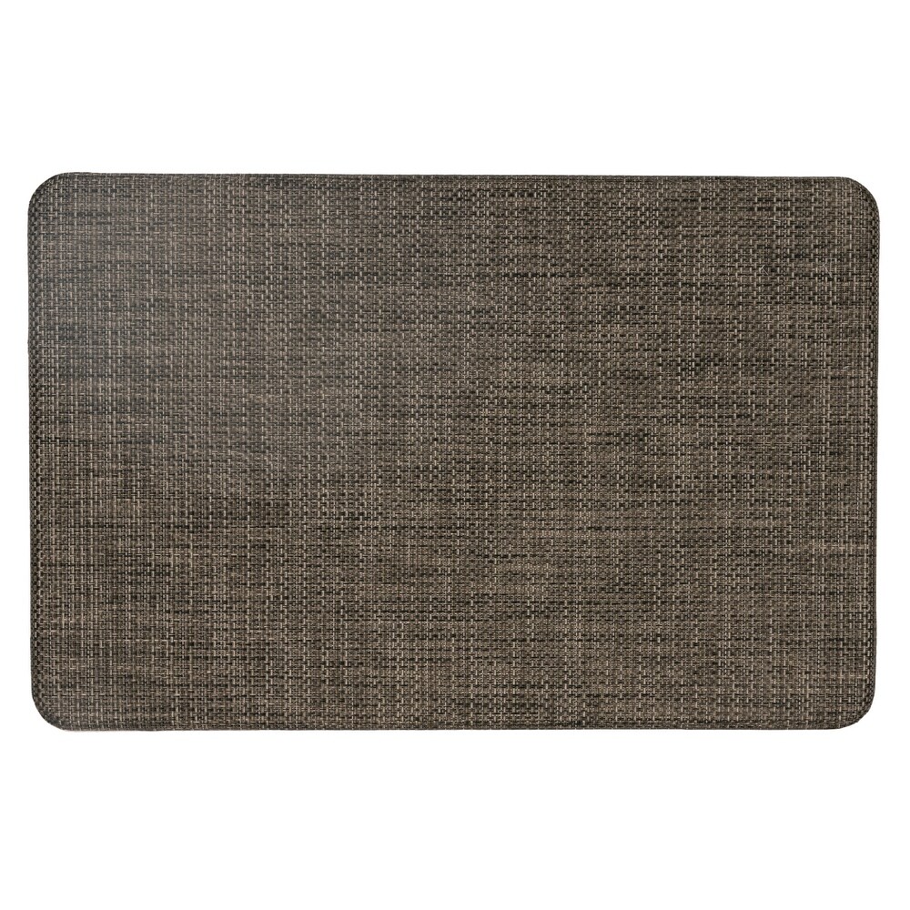 World Rug Gallery Textured Beige Anti fatigue Mat