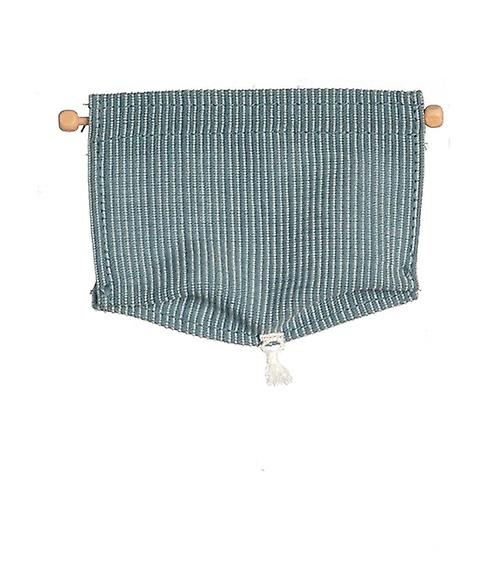 Dolls House Blue Striped Curtain On Rail Miniature Window Accessory