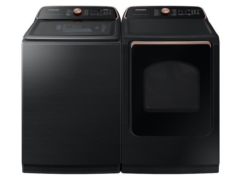 Samsung DVE54CG7550V 7.4 Cu. Ft. Smart Electric Dryer With Pet Care Dry And Steam Sanitize+ In Brushed Black