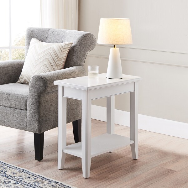 Leick Home Laurent Narrow End Table with Shelf