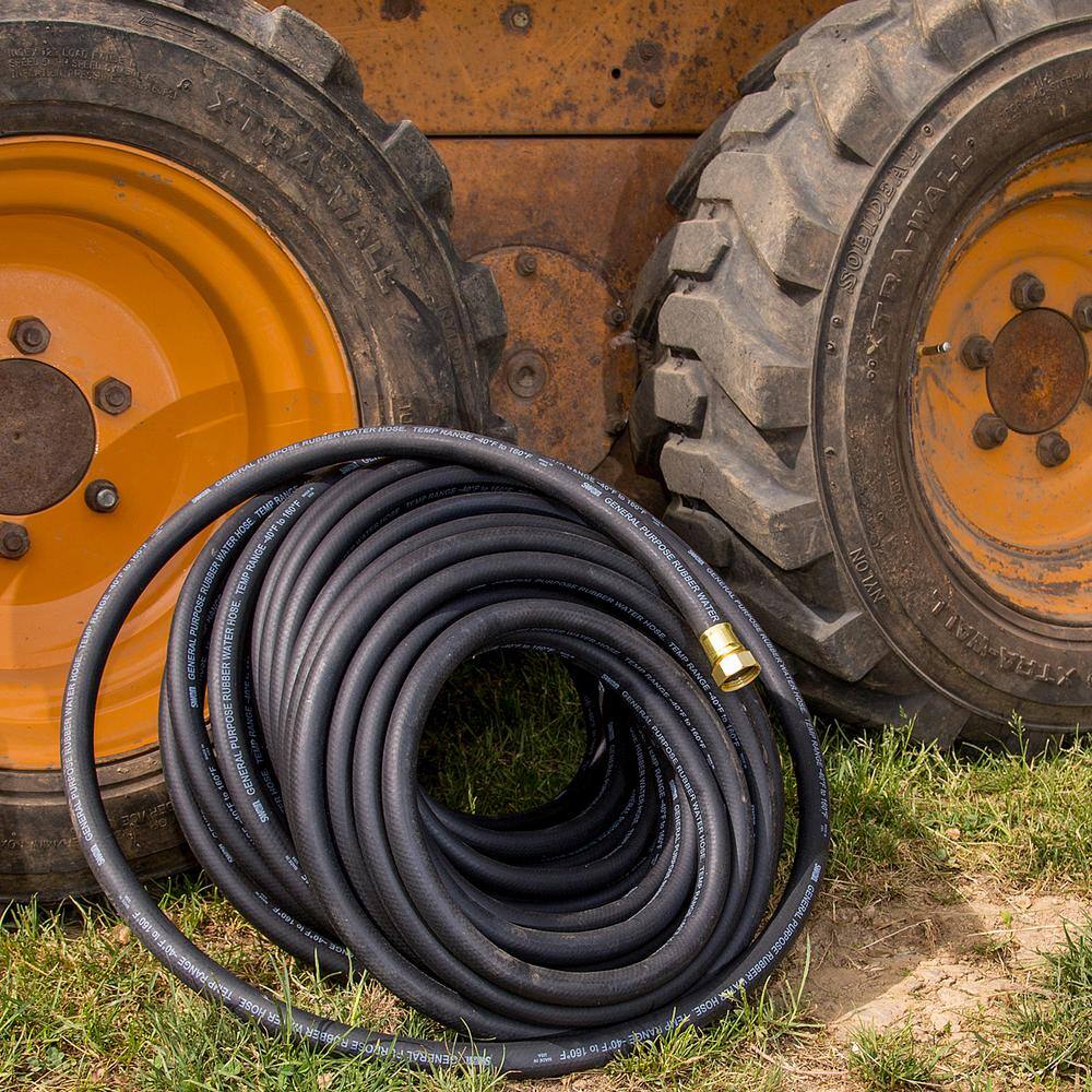 Element MaxLite 34 in. x 50 ft. Heavy-Duty Premium Rubber Plus Water Hose ELSGC34050