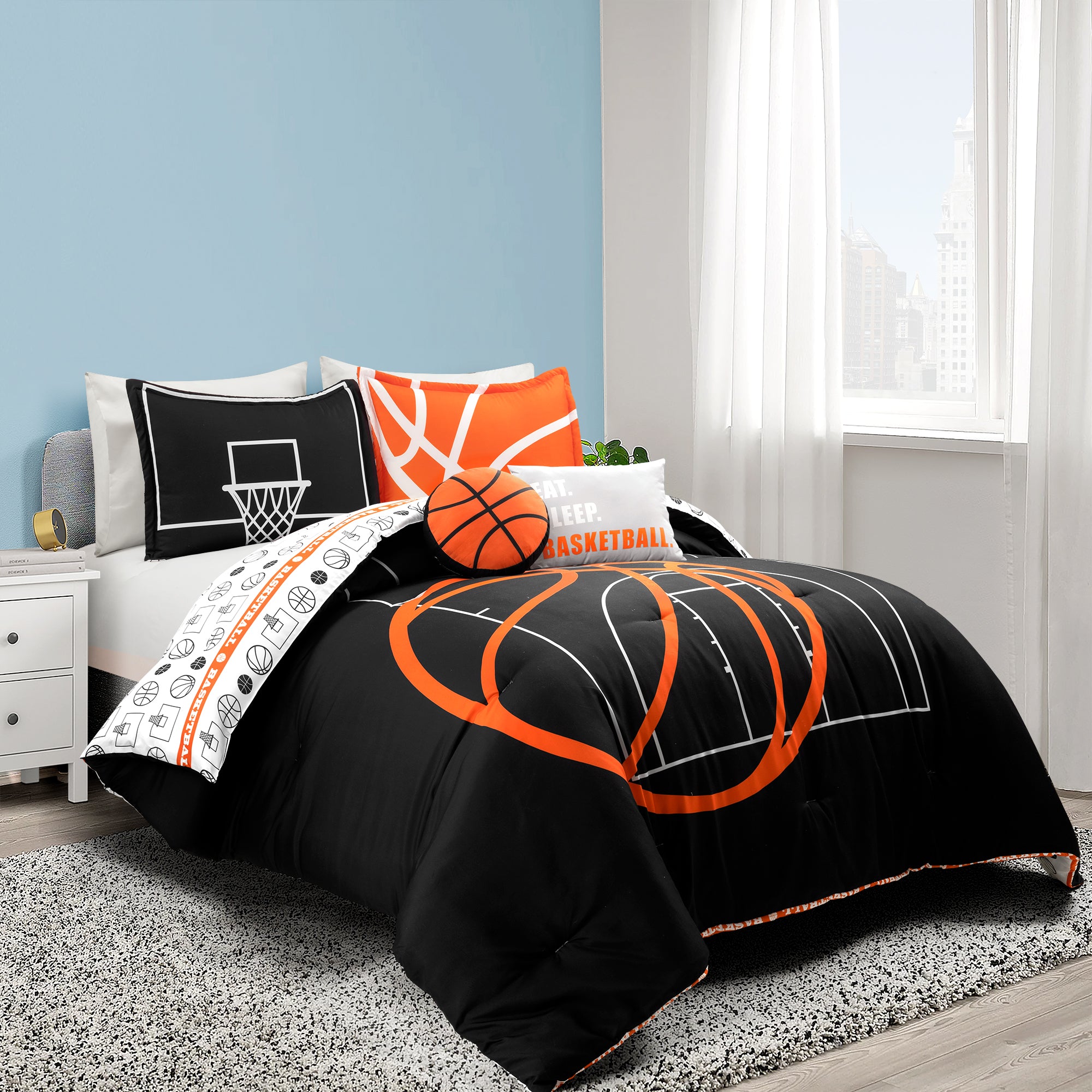 Basketball Game Reversible Comforter Set