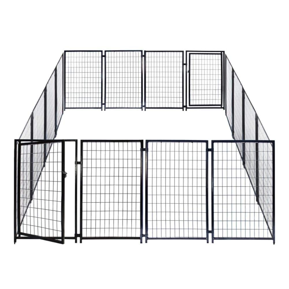 ALEKO 10 ft. H x 10 ft. W x 4 ft. H Kennel Heavy-Duty Pet Playpen Foot Dog Exercise Pen Cat Fence Run Chicken Coop Hens House 2DK5X5X4SQ-HD