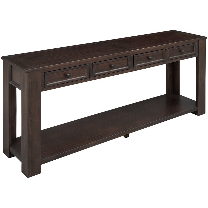 Console Table/Sofa Table with Storage Drawers and Bottom Shelf for Entryway  Hallway  Living Room  Den