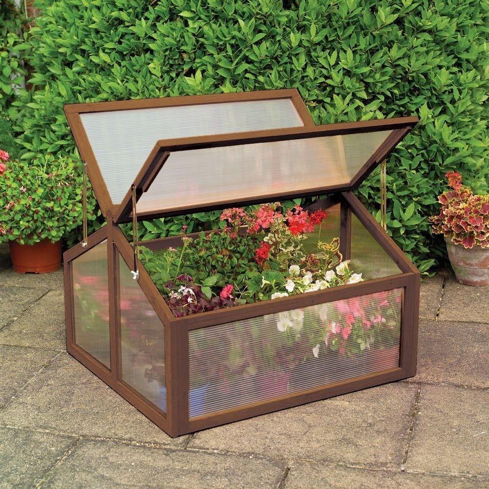 Garden Portable Wooden Double Box Greenhouse