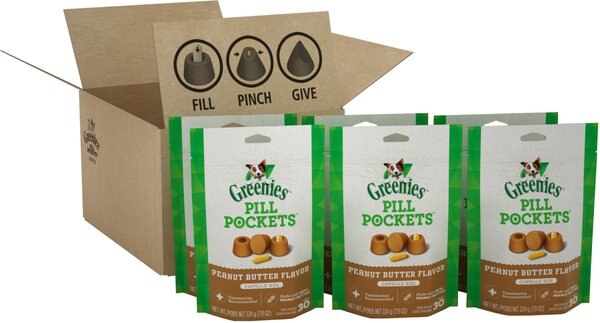 Greenies Pill Pockets Canine Real Peanut Butter Flavor Dog Treats