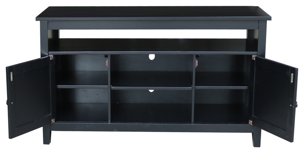 Entertainment / TV Stand with 2 Doors   Transitional   Entertainment Centers And Tv Stands   by International Concepts  Houzz