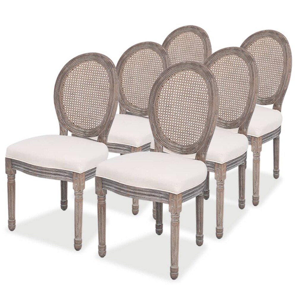 vidaXL Dining Chairs 2/4/6 pcs Cream Fabric