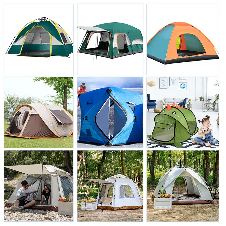 1   2 Person Outdoor Automatic Speed open Beach Tent Double Deck Camping Tent Backpack Sun Shelter Open Up Tent For Hiking