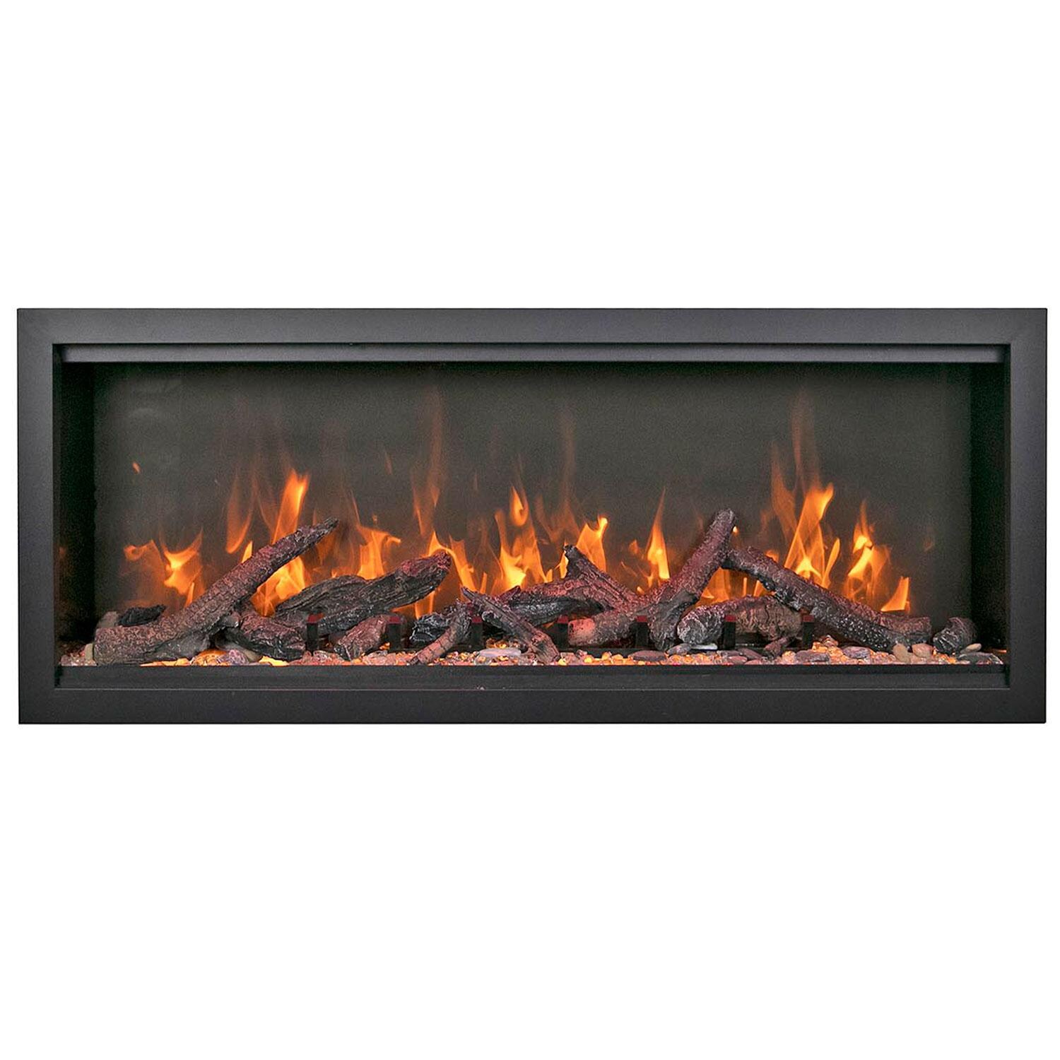 Amantii Symmetry XT Bespoke 50-Inch Built-In Electric Fireplace W/ Thermostatic Remote， WiFi Capable and Selection of Media Options