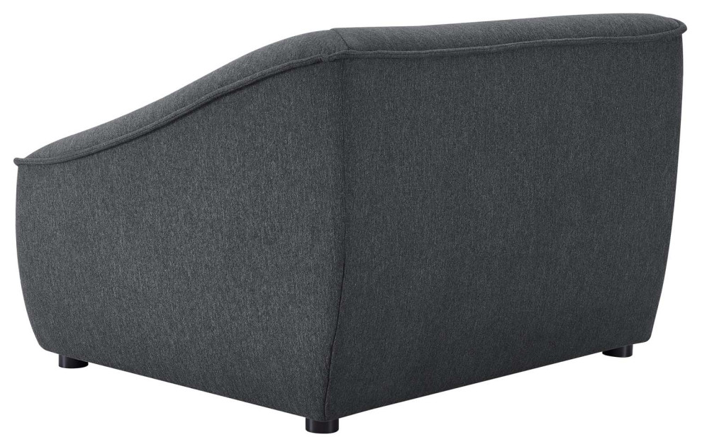 Loveseat Sofa  Fabric  Dark Gray  Modern  Living Lounge Hotel Hospitality   Transitional   Loveseats   by House Bound  Houzz