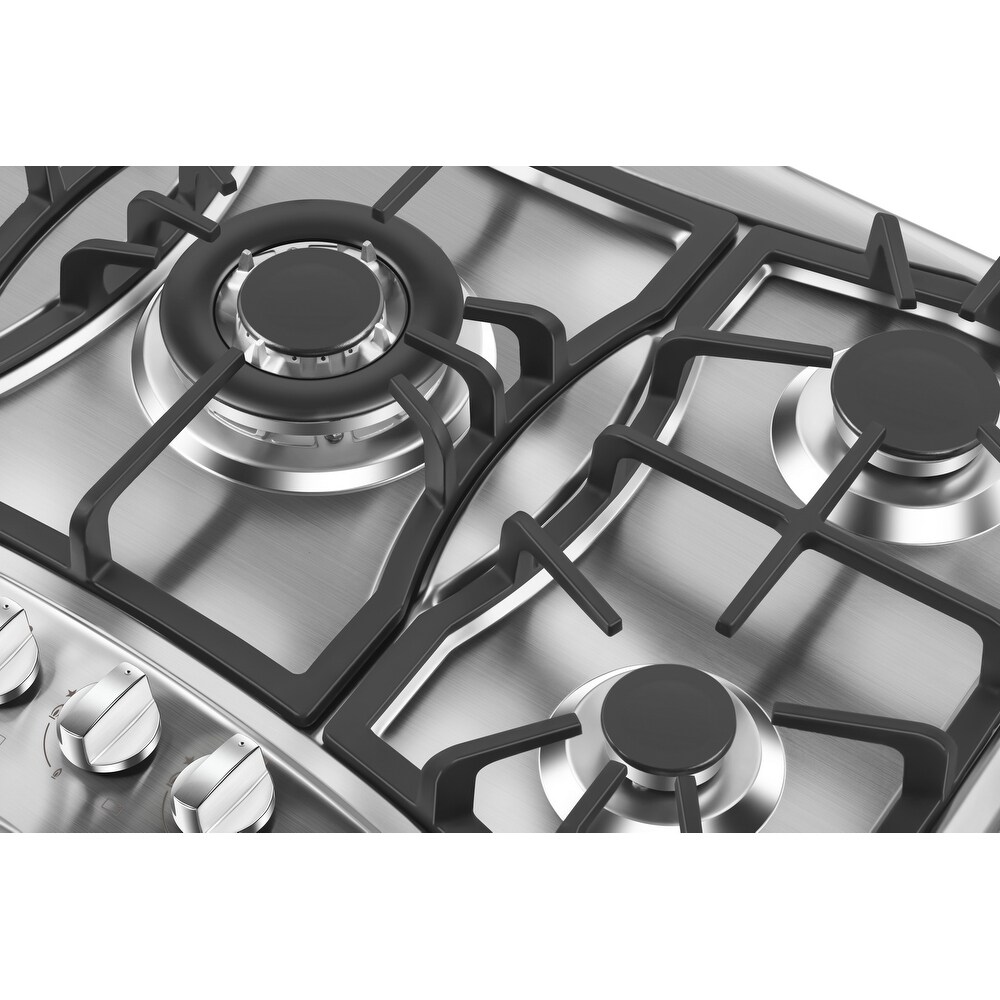 Empava 30 in Gas Cooktop Stainless Steel Built in 5 Sabaf Burners Stove