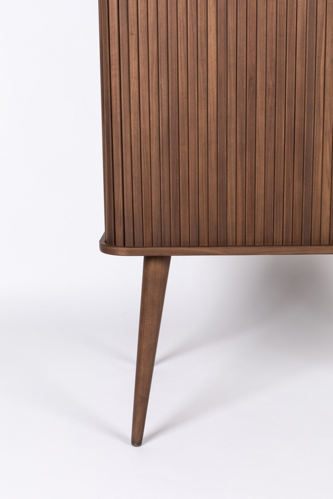 Brown Walnut Cabinet  Zuiver Barbier   Midcentury   Accent Chests And Cabinets   by Luxury Furnitures  Houzz