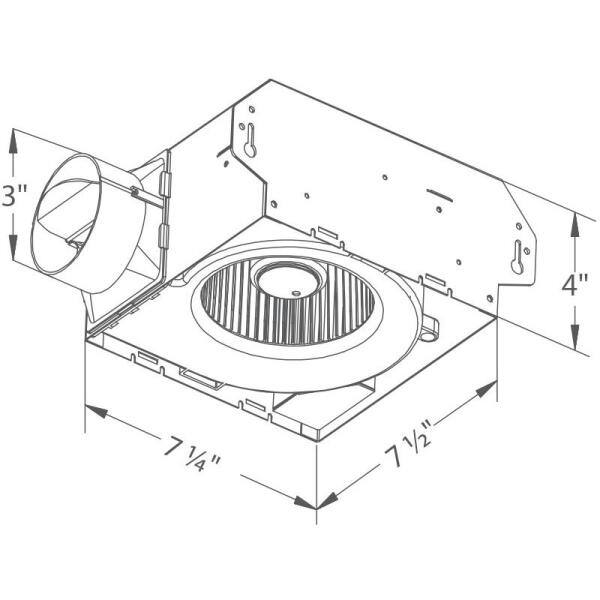 Delta Breez 70 CFM Wall or Ceiling Bathroom Exhaust Fan with Dual Speed ENERGY STAR SLM70D