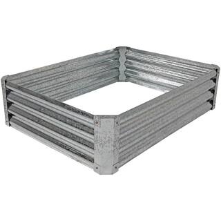 Sunnydaze Decor 48 in. Rectangle Raised Galvanized Steel Garden Bed RCM-LG481