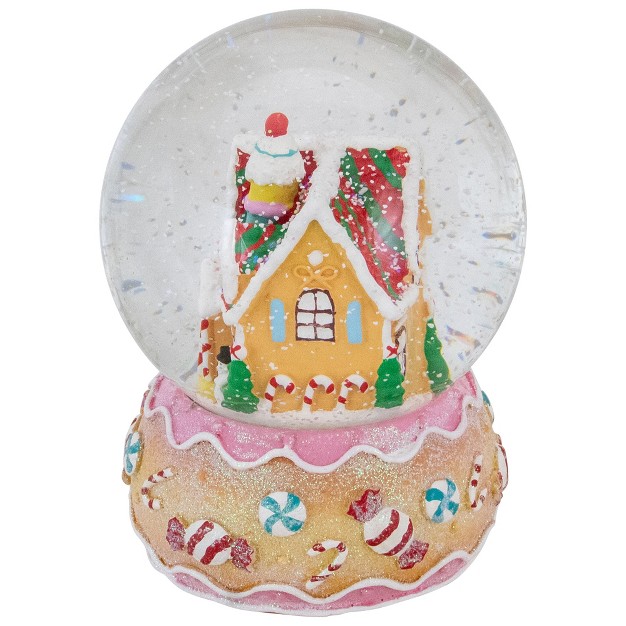 Gingerbread House Musical Christmas Snow Globe