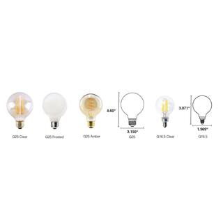 HALCO LIGHTING TECHNOLOGIES 100-Watt Equivalent 7-Watt G25 Dimmable Edison LED Light Bulb Clear Filament Globe Antique Vintage Warm White (1-Bulb) G25CL7ANT827LED2 85072