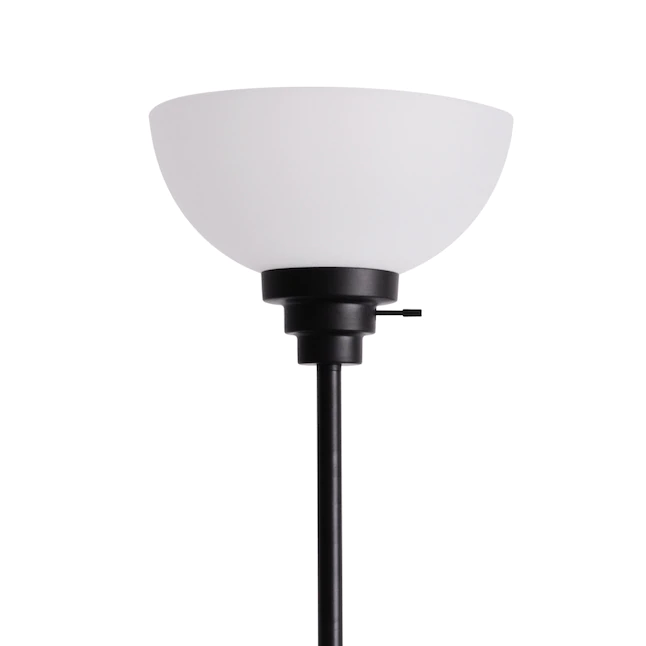 Portfolio 71-in Black Shaded Floor Lamp