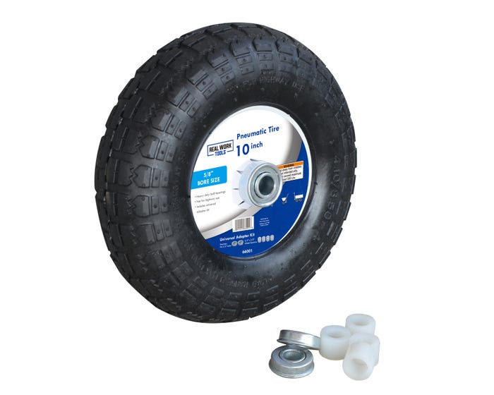 Pneumatic 10 inch Tire w/Universal Bearing Kit