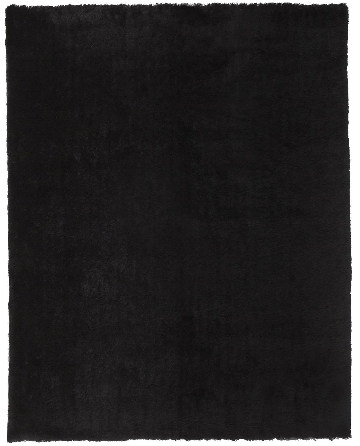 Freya Hand Tufted Noir Black Rug by BD Fine