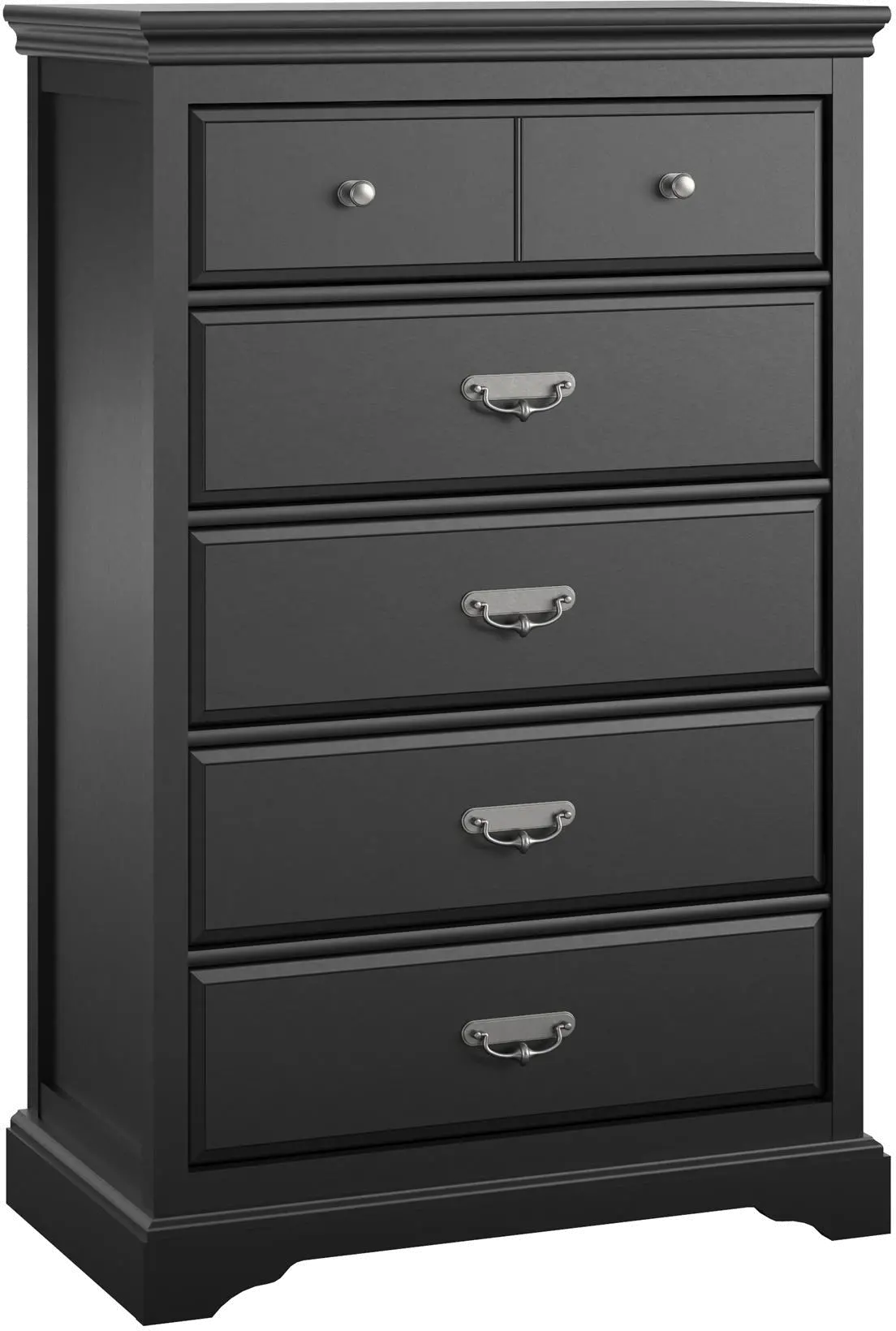 Bristol Traditional Black 5-Drawer Dresser