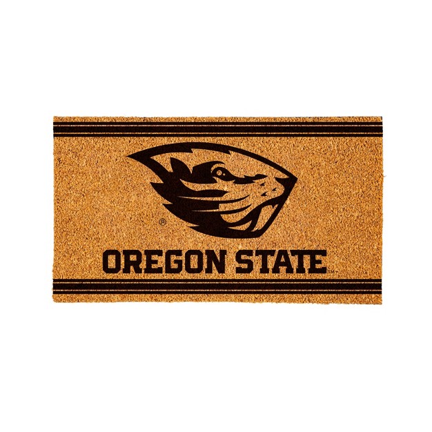 Evergreen Oregon State University Logo Turf Mat Brown 28 X 16 Inches Indoor Outdoor Doormat