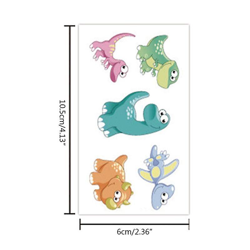 900c Dinosaur Temporary Tattoos For Kids Boys Birthday Party 70 Tattoos (pack Of 13 Sheets) Waterproof Dinosaur Stickers