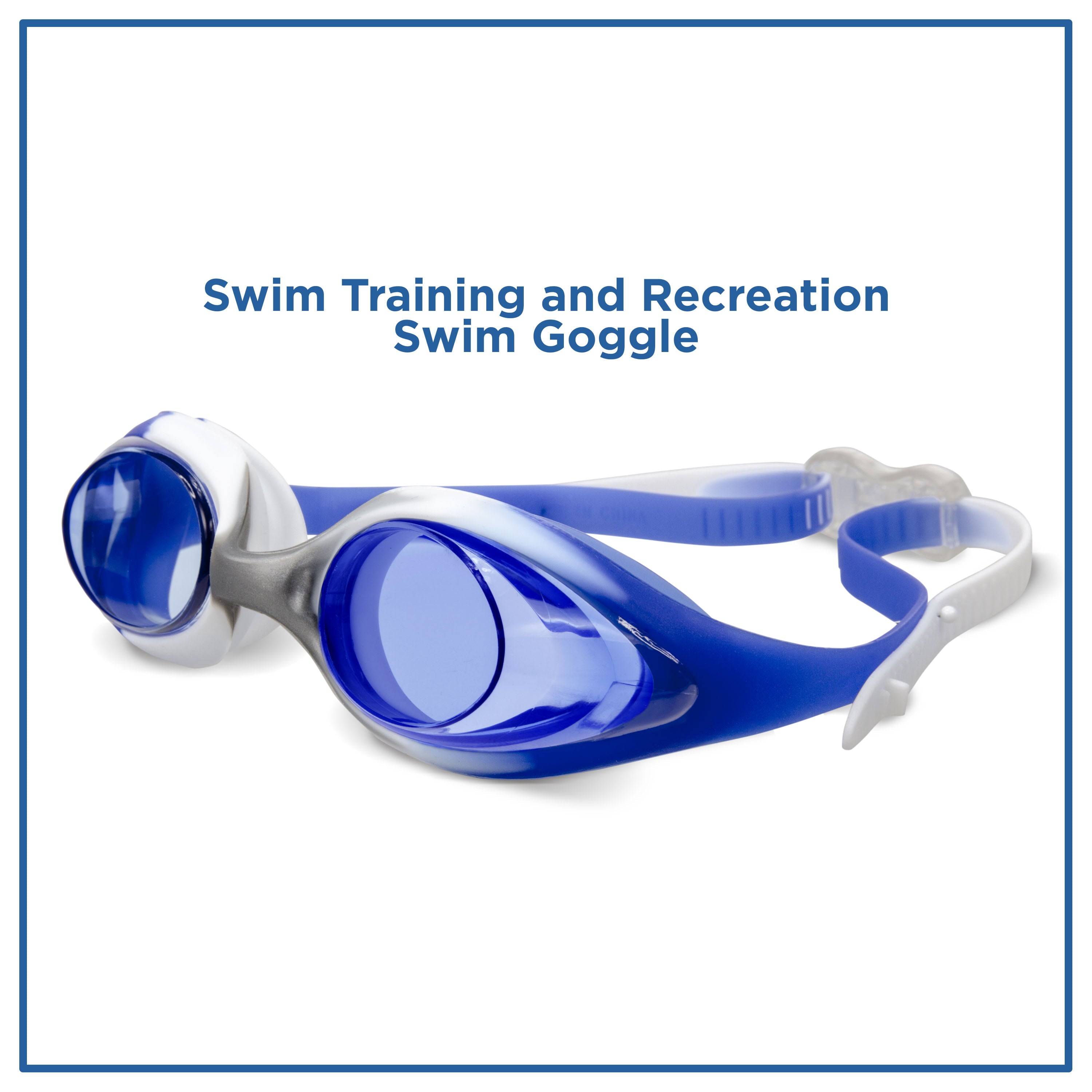 Dolfino Youth Challenger Blue and White Swimming Sport Goggles