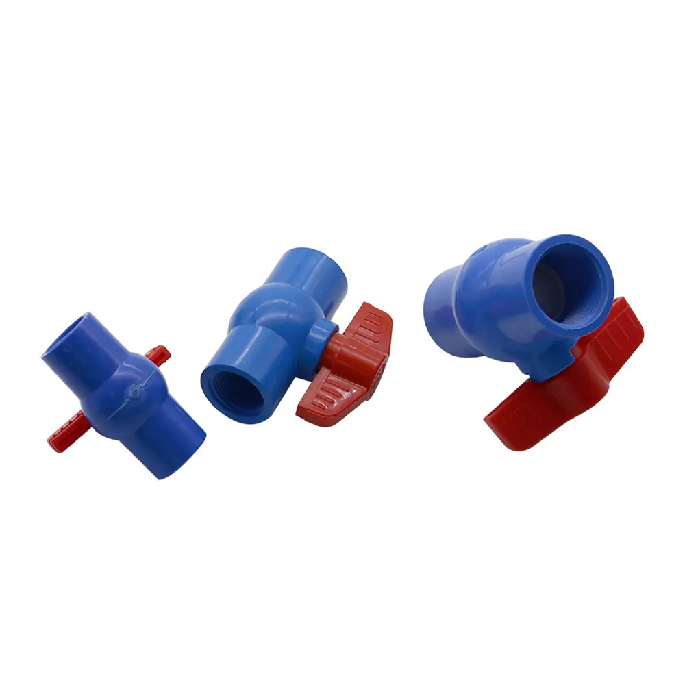 1/2 3/4 1 inch Female Thread PVC Ball Valve Garden Water Waterstop Switch Irrigation Pipe Fittings