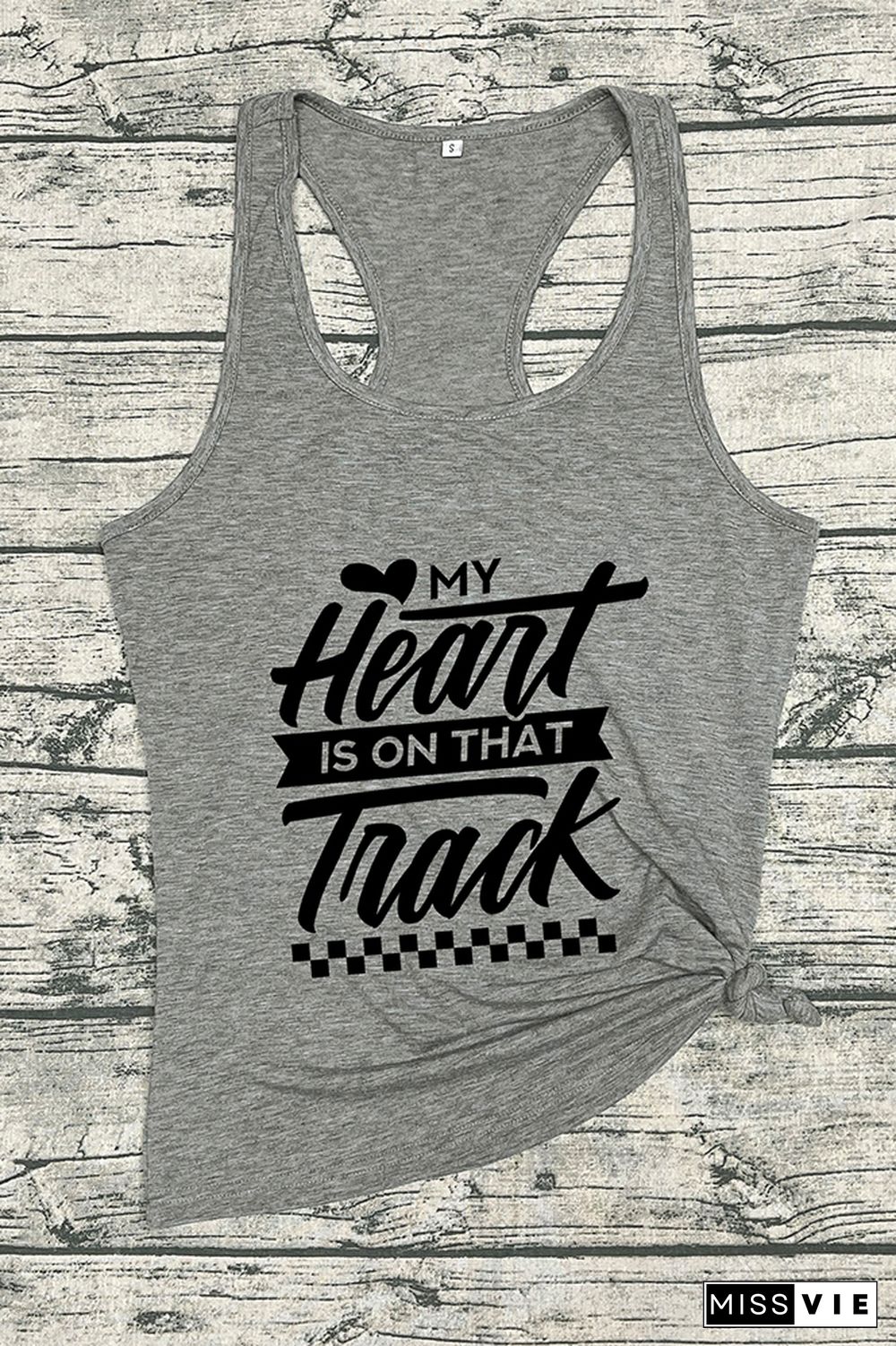 My Heart Is On That Track Tank Top Wholesale