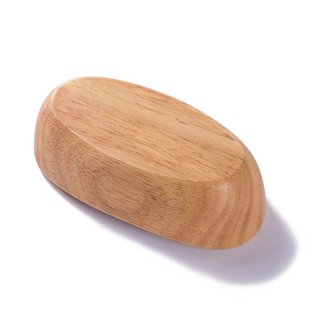 Abenow Boat Shaped Wood Deep Serving Bowl Dish Fruit Candy Snacks Container Wooden Salad Bowl