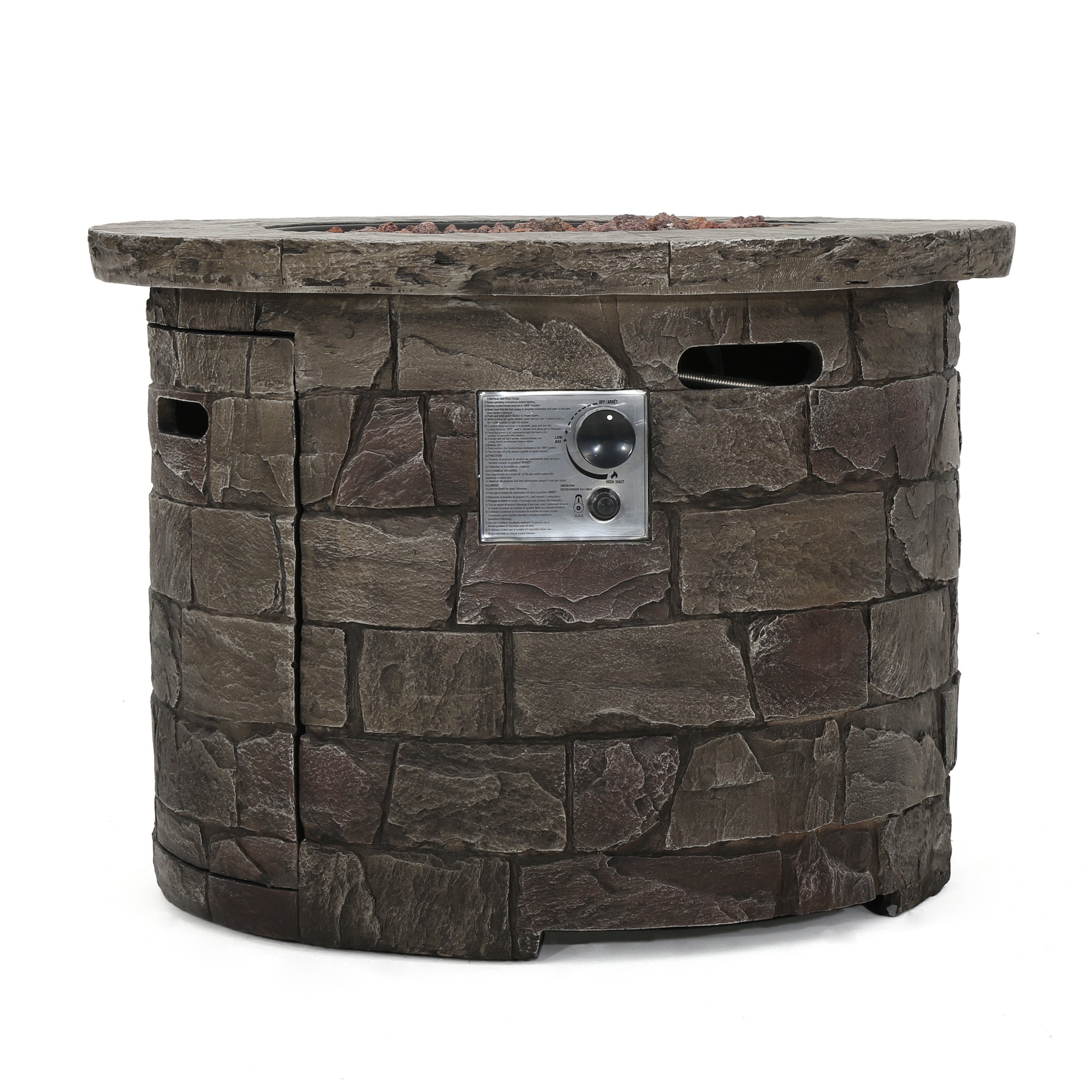 Stonecrest 40,000 BTU Propane Gas Firepit (Round)