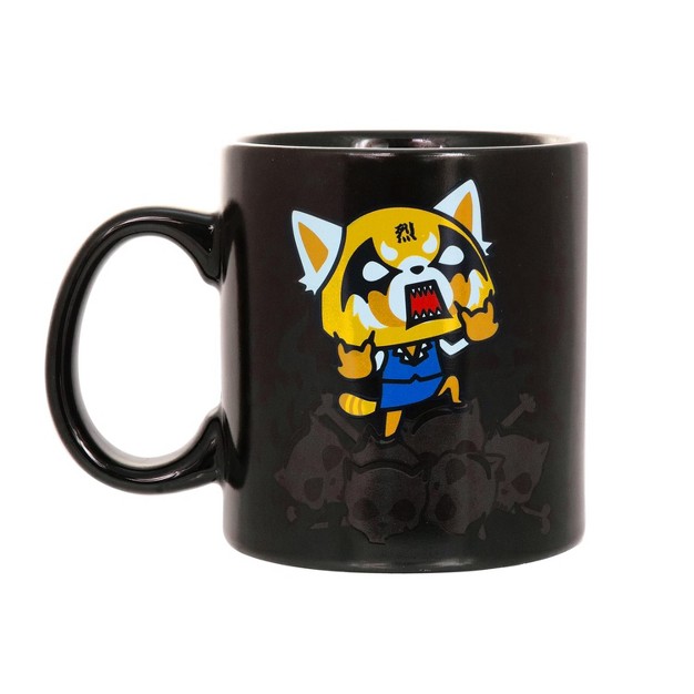 Seven20 Aggretsuko Heat Reveal Fire amp Skulls 20oz Ceramic Coffee Mug