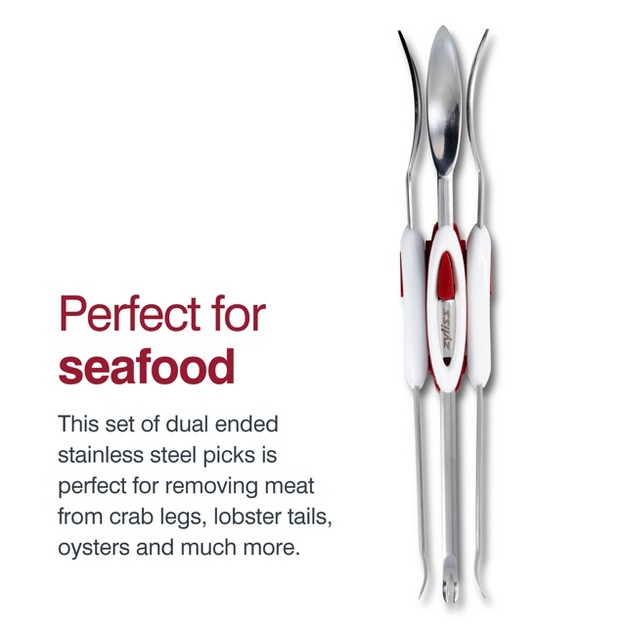 Zyliss Seafood Picks Seafood Spoon amp Fork Stainless Steel