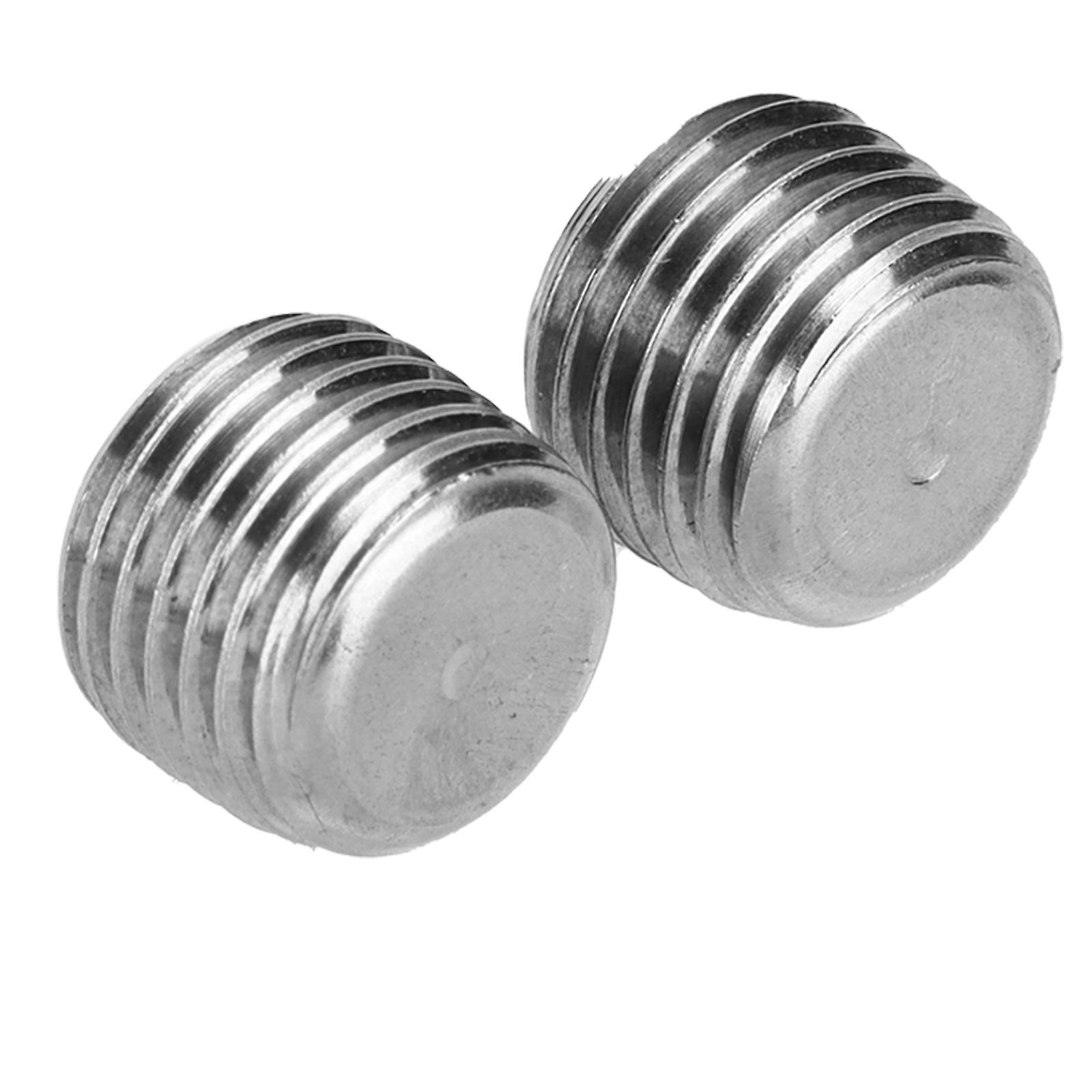 2pcs 1/4in Npt Pipe Plug Male Thread Fitting Stainless Steel Internal Hex Thread Plug Universal