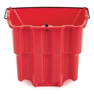 Rubbermaid Commercial Products WaveBrake 4.5 Gal. Red Plastic Dirty Water Bucket 2064907