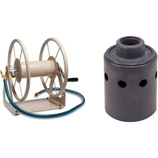 Multi-Purpose Steel Garden Wall MountFloor Mount Hose Reel Plus Tank Valve B0BJKLGCJR